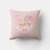 Roze Halloween Baby Shower voor Little Boo Kussen (Achterkant)