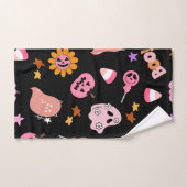 Roze Halloween Bad Handdoek (Handdoek)