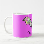Roze halloween bat en hart koffiemok (Links)