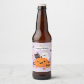 roze halloween bier etiket (Voorkant)