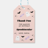 Roze halloween Birthday Spooktacular Gift Labels Cadeaulabel (Voorkant)