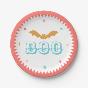 Roze Halloween, Boe! Papieren Bordje