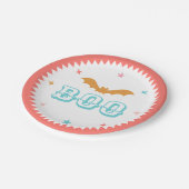 Roze Halloween, Boe! Papieren Bordje (Gekanteld)