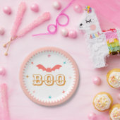 Roze Halloween, Boe! Papieren Bordje (Feest)