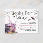 Roze Halloween Boeken voor Baby Request Enclosure Informatiekaartje (Voorkant)