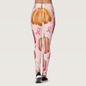 Roze Halloween Borstkanker roze lint Leggings (Achterkant)