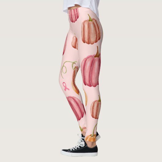 Roze Halloween Borstkanker roze lint Leggings (Links)