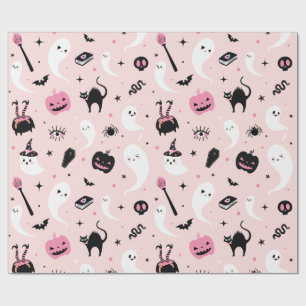 Roze Halloween Cadeaupapier