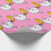 Roze Halloween Cartoon Girly Gifts Cadeaupapier (Hoek)