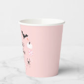 Roze Halloween Creatures Verjaardagsfeest Papieren Bekers (Links)