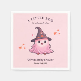Roze Halloween een beetje Boo Baby shower Servet