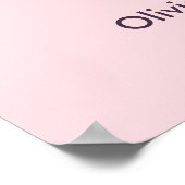 Roze Halloween Een beetje Boo Baby shower Welkom Poster (Hoek)