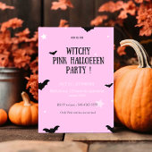 Roze Halloween feest, uitnodiging, Kaart