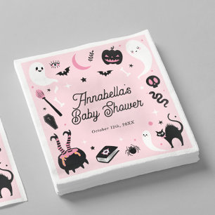 Roze Halloween Feest Voor Baby Meisje Servet