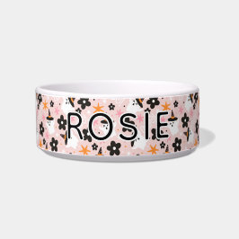 Roze Halloween Geest Patroon Hond Voerbakje