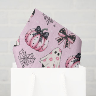 Roze Halloween Geest Tissuepapier