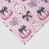 Roze Halloween Geest Tissuepapier (Detail)