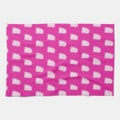 Roze Halloween geesten en Polka Dots Theedoek (Horizontaal)