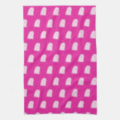 Roze Halloween geesten en Polka Dots Theedoek (Verticaal)