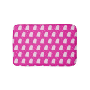 Roze Halloween-geesten en polka-stippen  Badmat