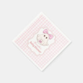 Roze Halloween Ghost Bow Girl Baby shower Servet (Hoek)