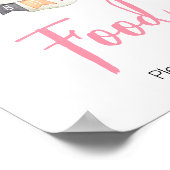 Roze Halloween Ghost Little Boo Baby shower Eten Poster (Hoek)