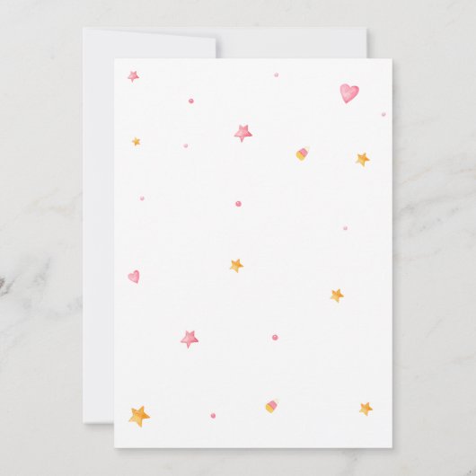 Roze Halloween Ghost Little Boo Baby shower Kaart (Achterkant)