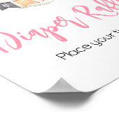 Roze Halloween Ghost Little Boo Baby shower Poster (Hoek)