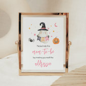 Roze Halloween Ghost Little Boo Envelope Station Poster