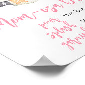 Roze Halloween Ghost Little Boo Mom Osa Bar Poster (Hoek)