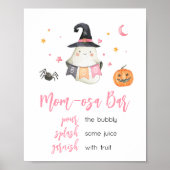 Roze Halloween Ghost Little Boo Mom Osa Bar Poster (Voorkant)