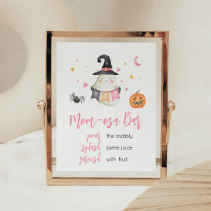 Roze Halloween Ghost Little Boo Mom Osa Bar Poster