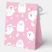 Roze Halloween Ghost Meisje Baby shower Bedankdoosjes (Achterkant)
