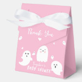 Roze Halloween Ghost Meisje Baby shower Bedankdoosjes (Voorkant)