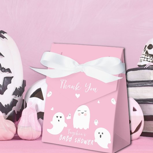 Roze Halloween Ghost Meisje Baby shower Bedankdoosjes