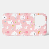 Roze Halloween Ghost Patroon Case-Mate iPhone Case (Achterkant (horizontaal))