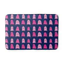 Roze Halloween Ghosts op Donkerblauw