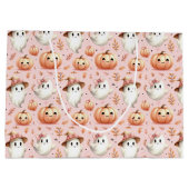 Roze Halloween Gift Bag Groot Cadeauzakje (Achterkant)