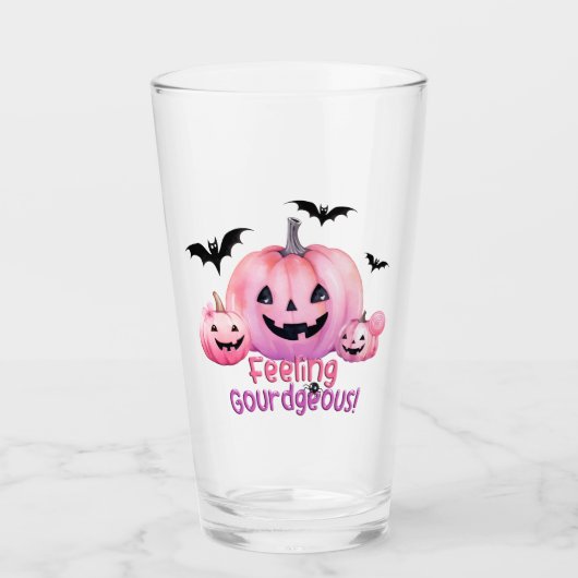 Roze Halloween Glas (Voorkant)