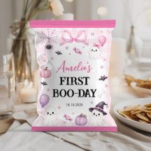 Roze Halloween Griezelfeestje Eén Feestje Chipzak
