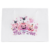 Roze Halloween Groot Cadeauzakje (Voorkant)