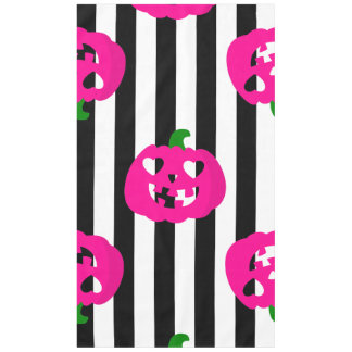 roze halloween hart pompoen gestreept tafelkleed