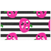 roze halloween hart pompoen gestreept tafelkleed (Voorkant (Horizontaal))