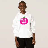 roze halloween hart pompoen jack-o-lantern (Voorkant volledig)
