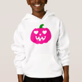 roze halloween hart pompoen jack-o-lantern (Voorkant)