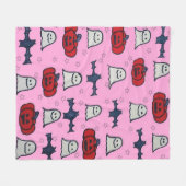 Roze Halloween-hosts, -vleermuizen en -jager op la Fleece Deken (Voorkant (Horizontaal))