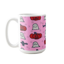 Roze Halloween-hosts, -vleermuizen en -jager op la