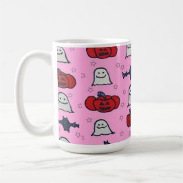 Roze Halloween-hosts, -vleermuizen en -jager op la Koffiemok