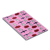 Roze Halloween-hosts, -vleermuizen en -jager op la Notitieboek (Rechterzijde)