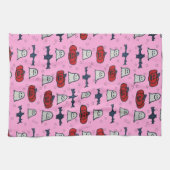 Roze Halloween-hosts, -vleermuizen en -jager op la Theedoek (Horizontaal)